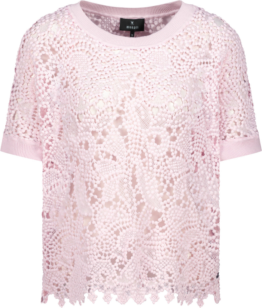Pullover mit Spitzenmuster