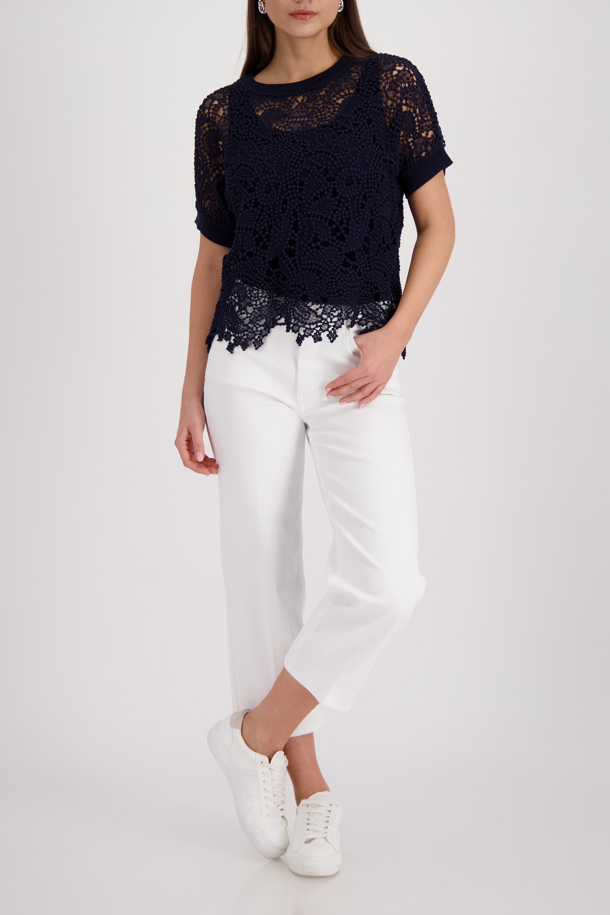 Pullover - Spitzenmuster