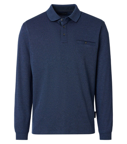 Polo-Shirt Langarm gestreift