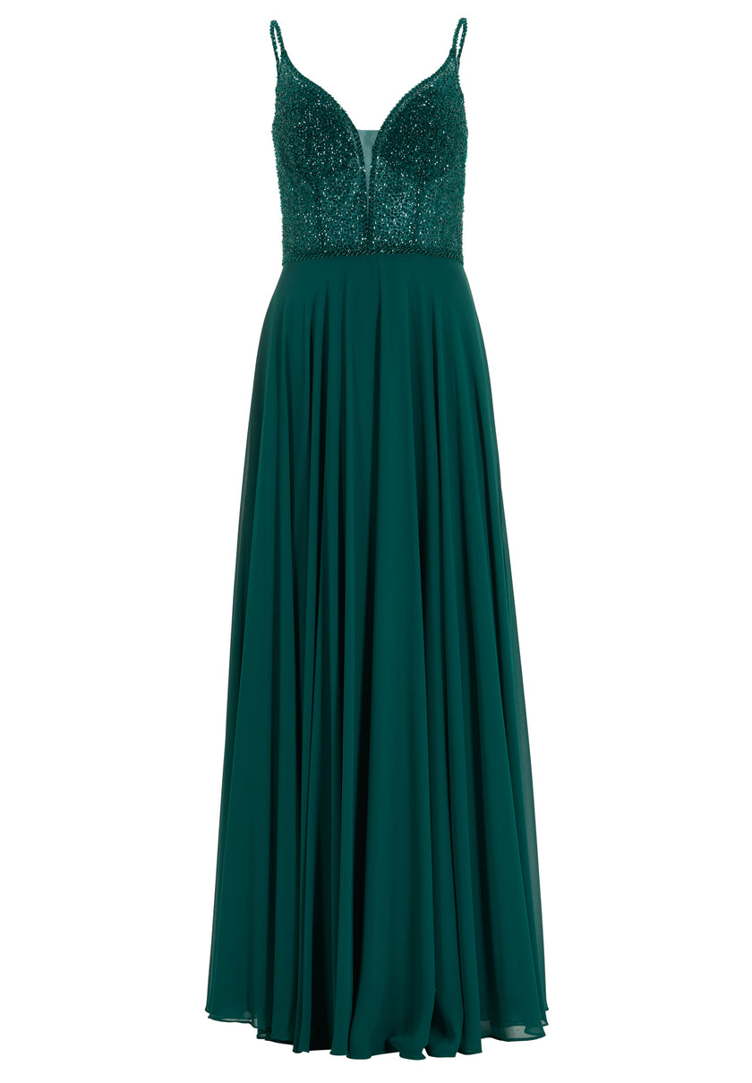 Abendkleid aus Materialmix