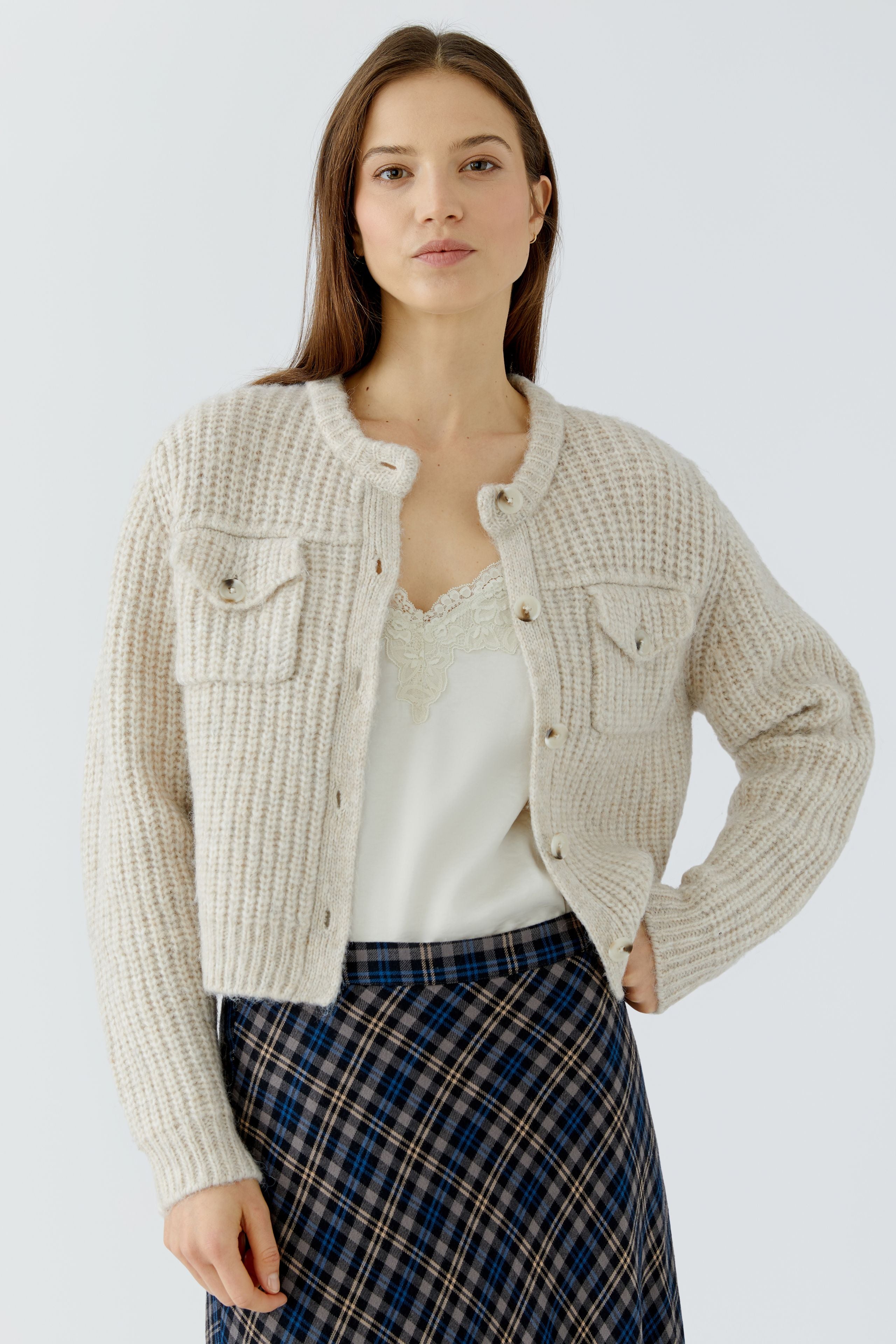 Strickjacke - Fake Fur