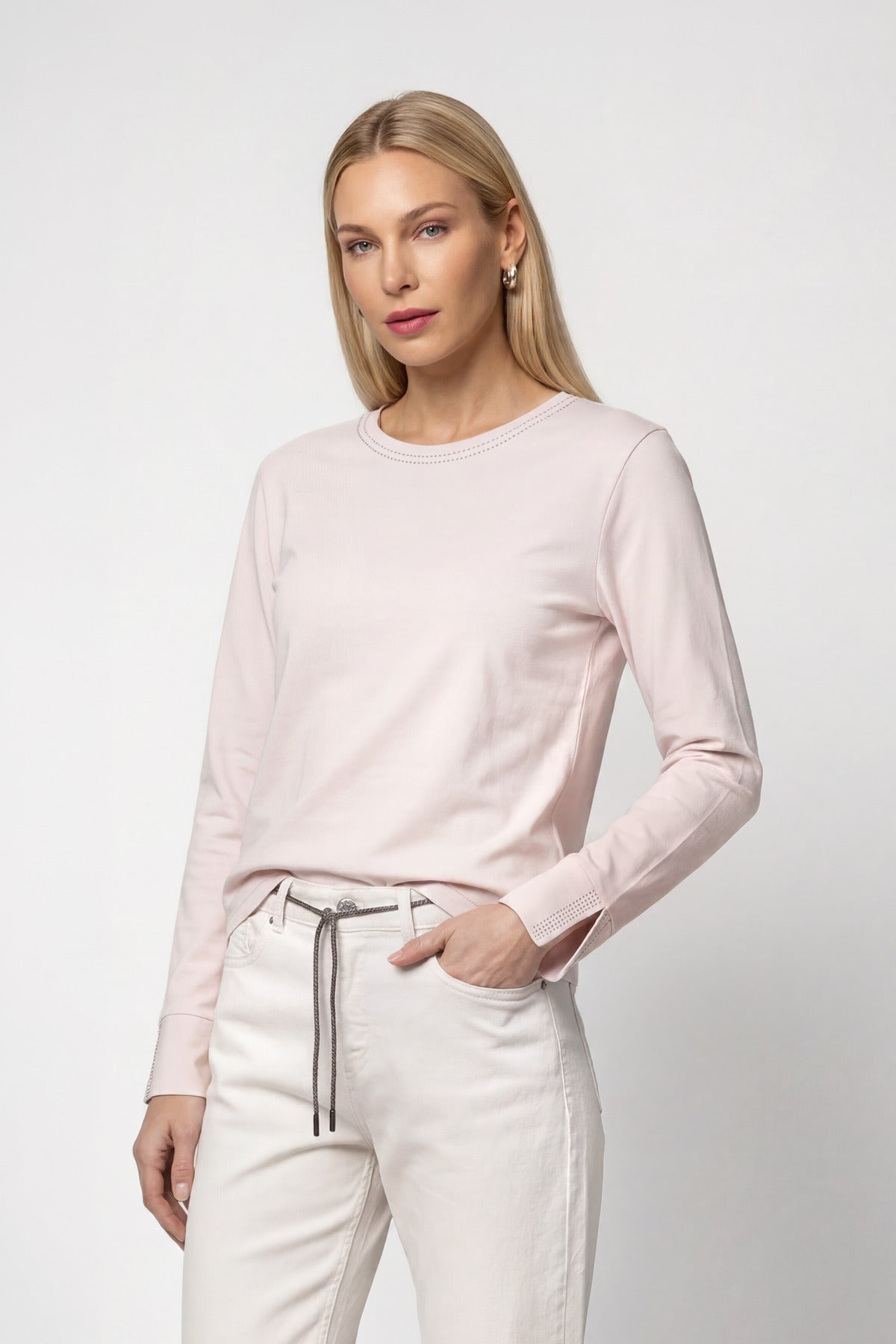 Langarmshirt - Strassbesatz