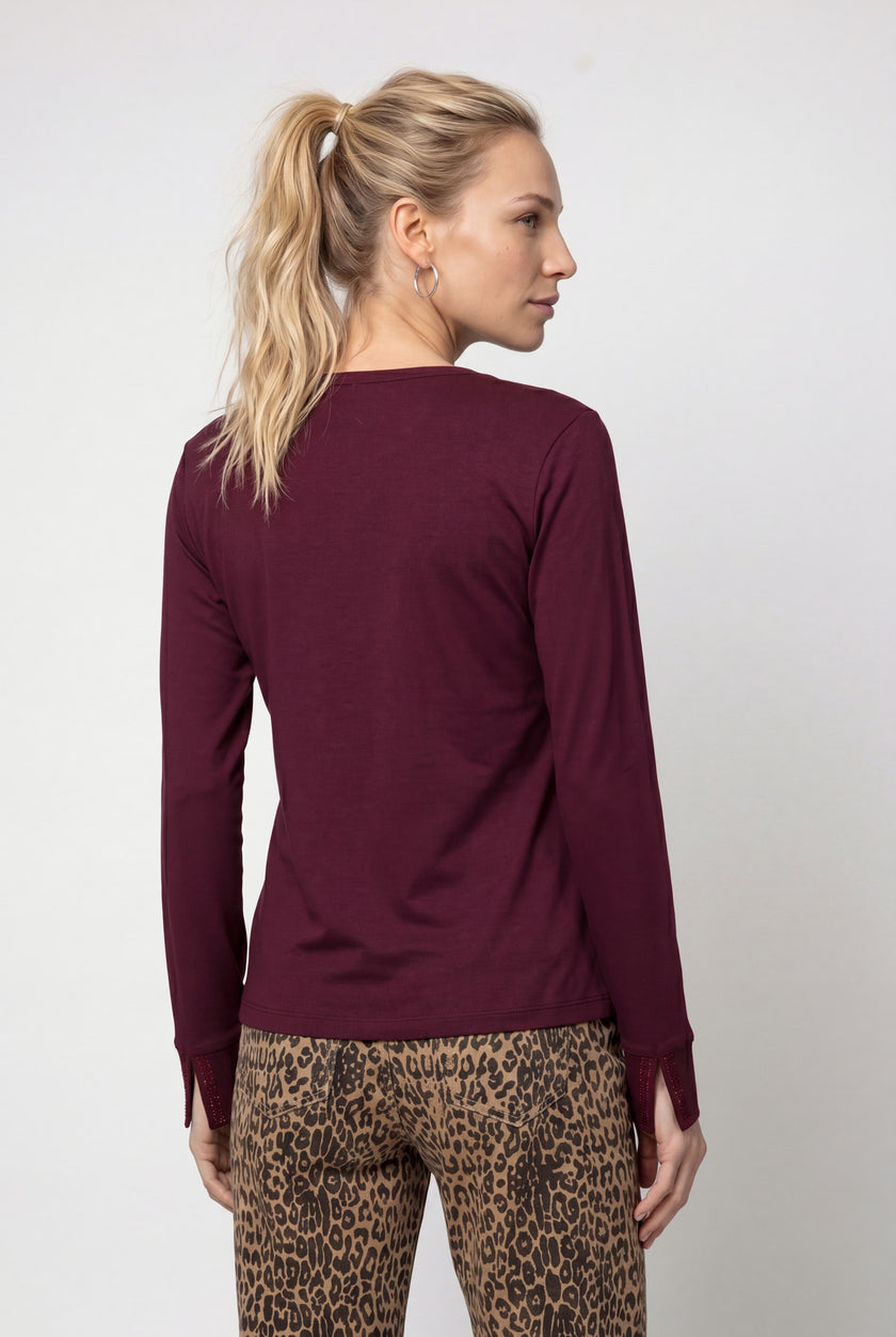 Langarmshirt - Strassbesatz
