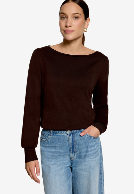 Feinstrickpullover  - U-Boot Ausschnitt