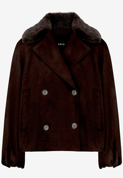 Jacke - Veloursleder-Optik