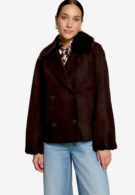 Jacke - Veloursleder-Optik