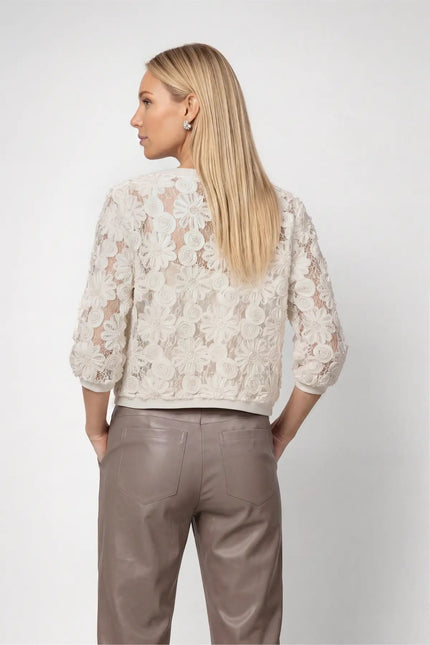 Strickjacke - Spitze