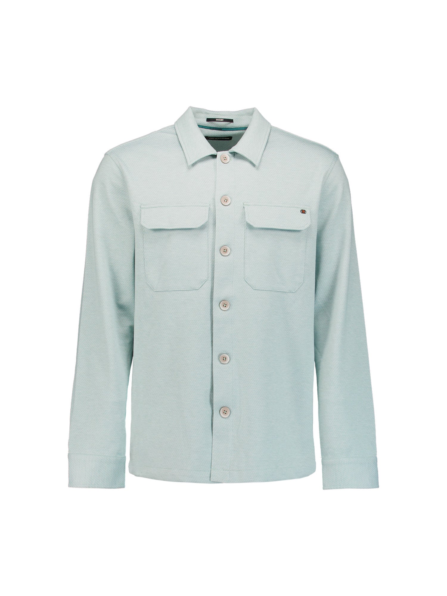 Overshirt Full Button Melange Twill Effect