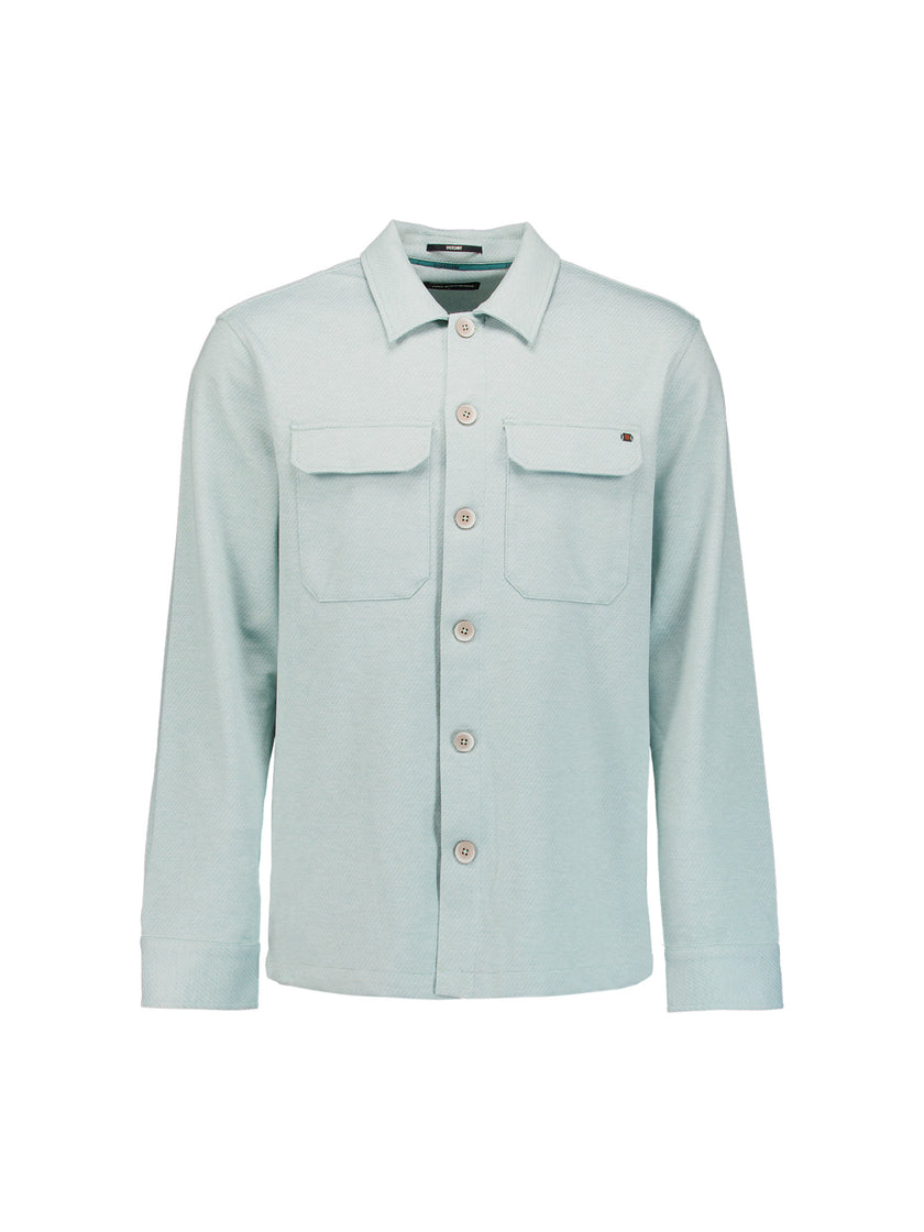 Overshirt Full Button Melange Twill Effect