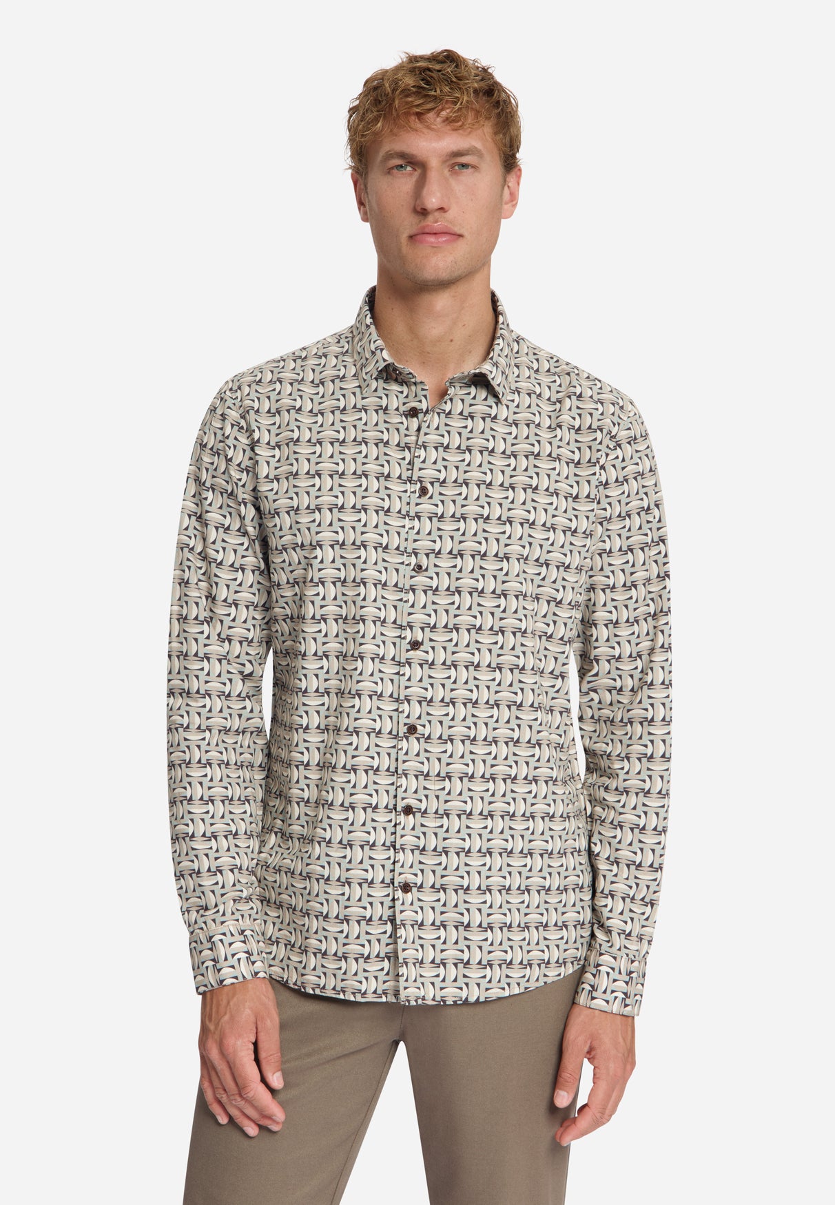 Langarmhemd - Allloverprint