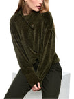 Rollkragenpullover - Chenille-Garn