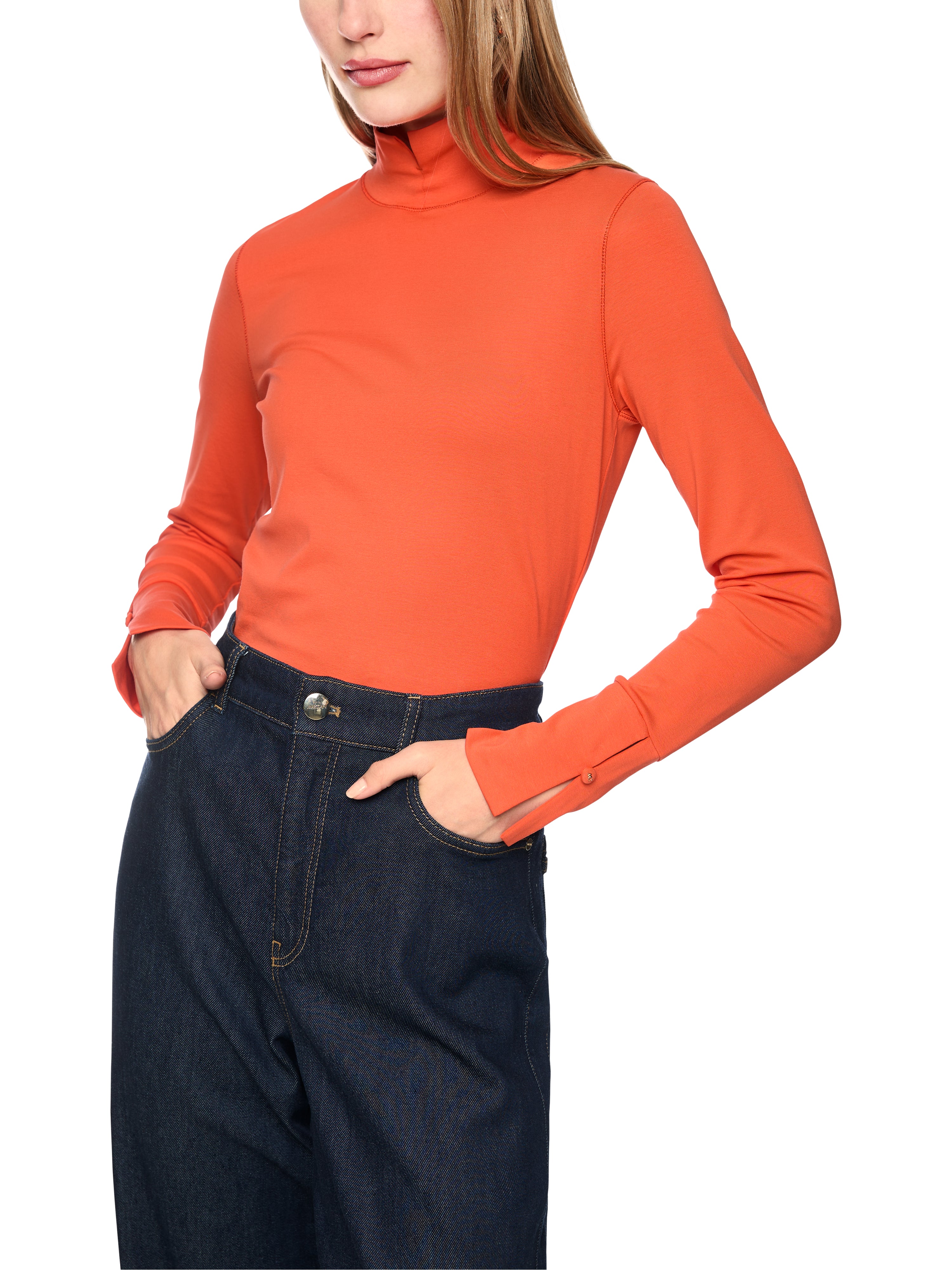 Basic-Shirt - Stehkragen