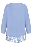 Strickpullover - Fransen