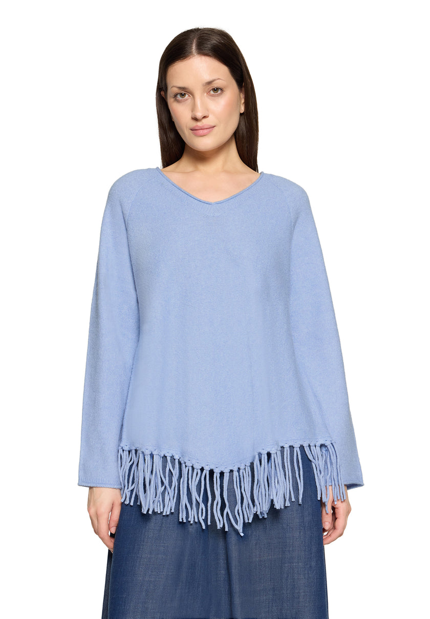 Strickpullover - Fransen