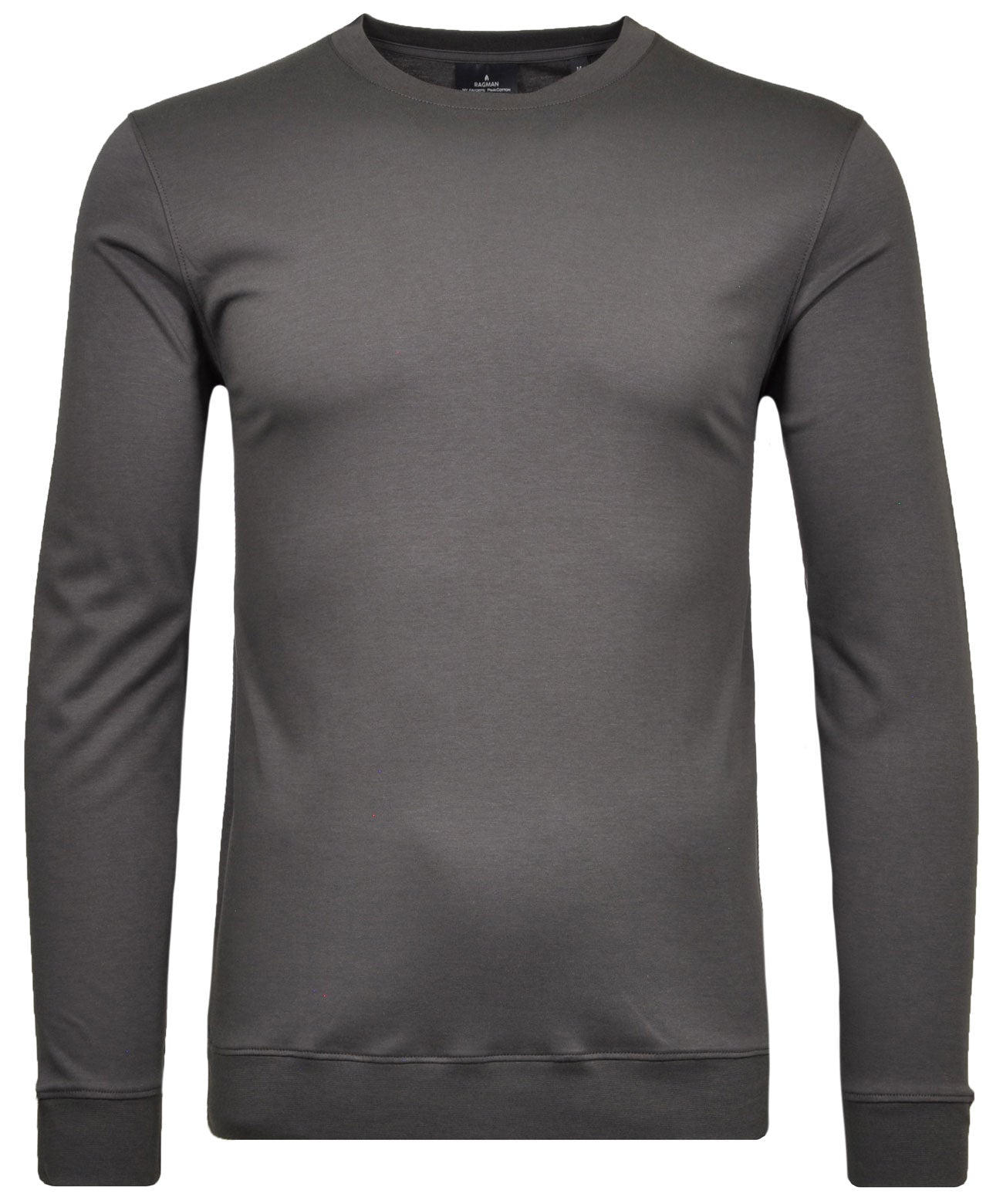 Pima Langarmshirt Rundhals mit Bündchen