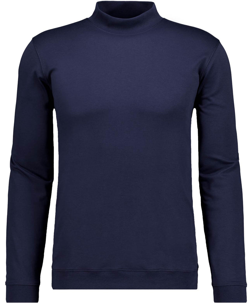 Pima-Shirt mit Bund, Langarm