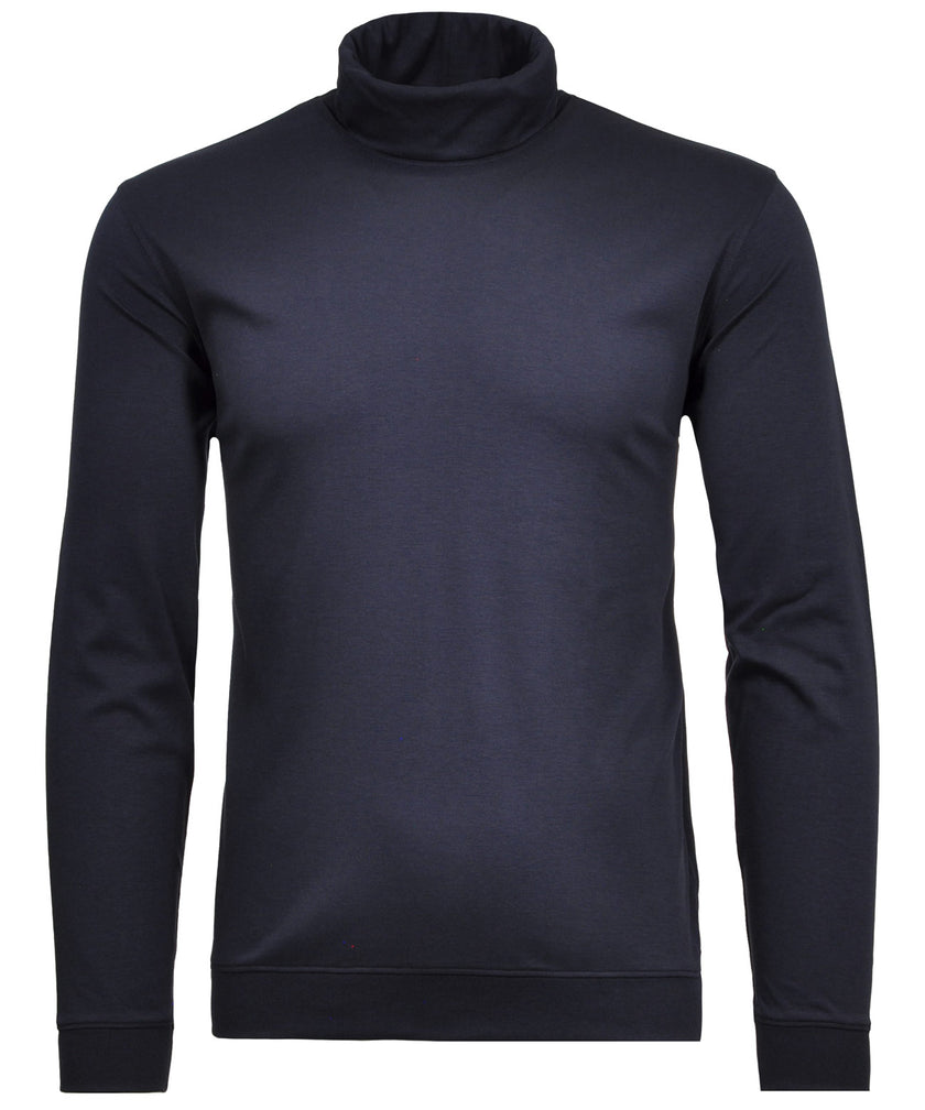 Pima-Rollkragen-Shirt mit Bund