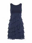 Cocktailkleid aus Materialmix
