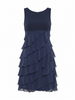 Cocktailkleid aus Materialmix