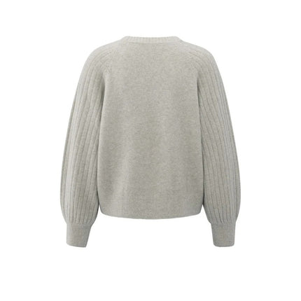 Pullover - gerippte Ärmel