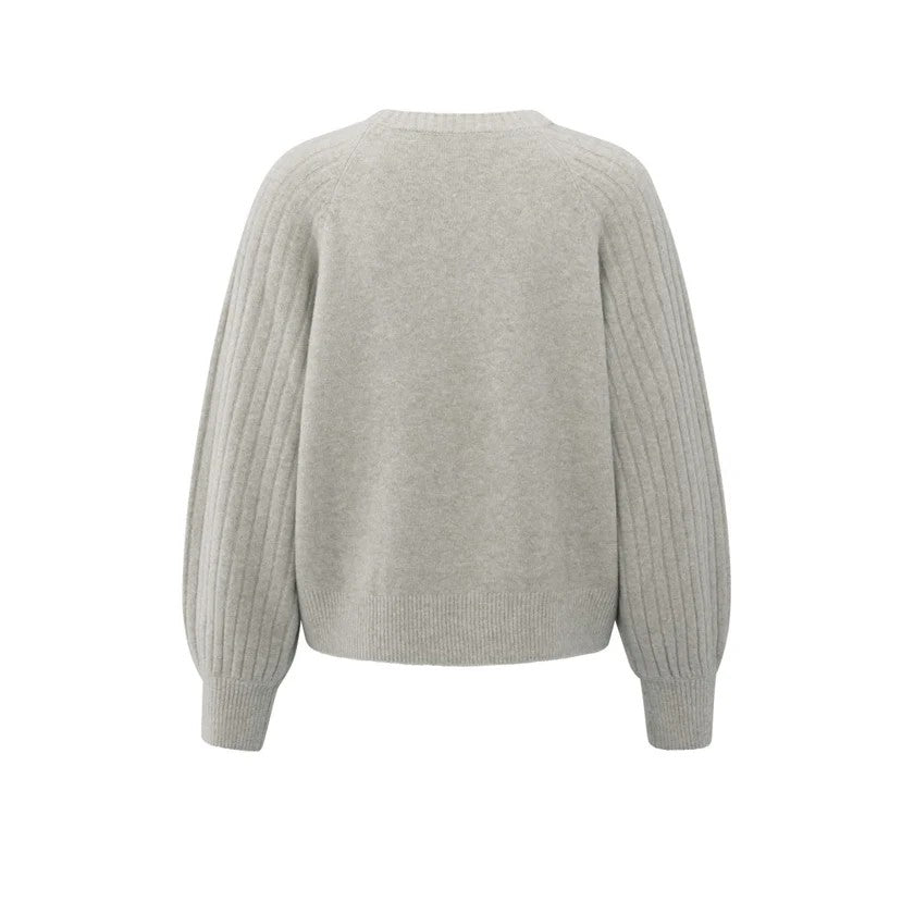 Pullover - gerippte Ärmel
