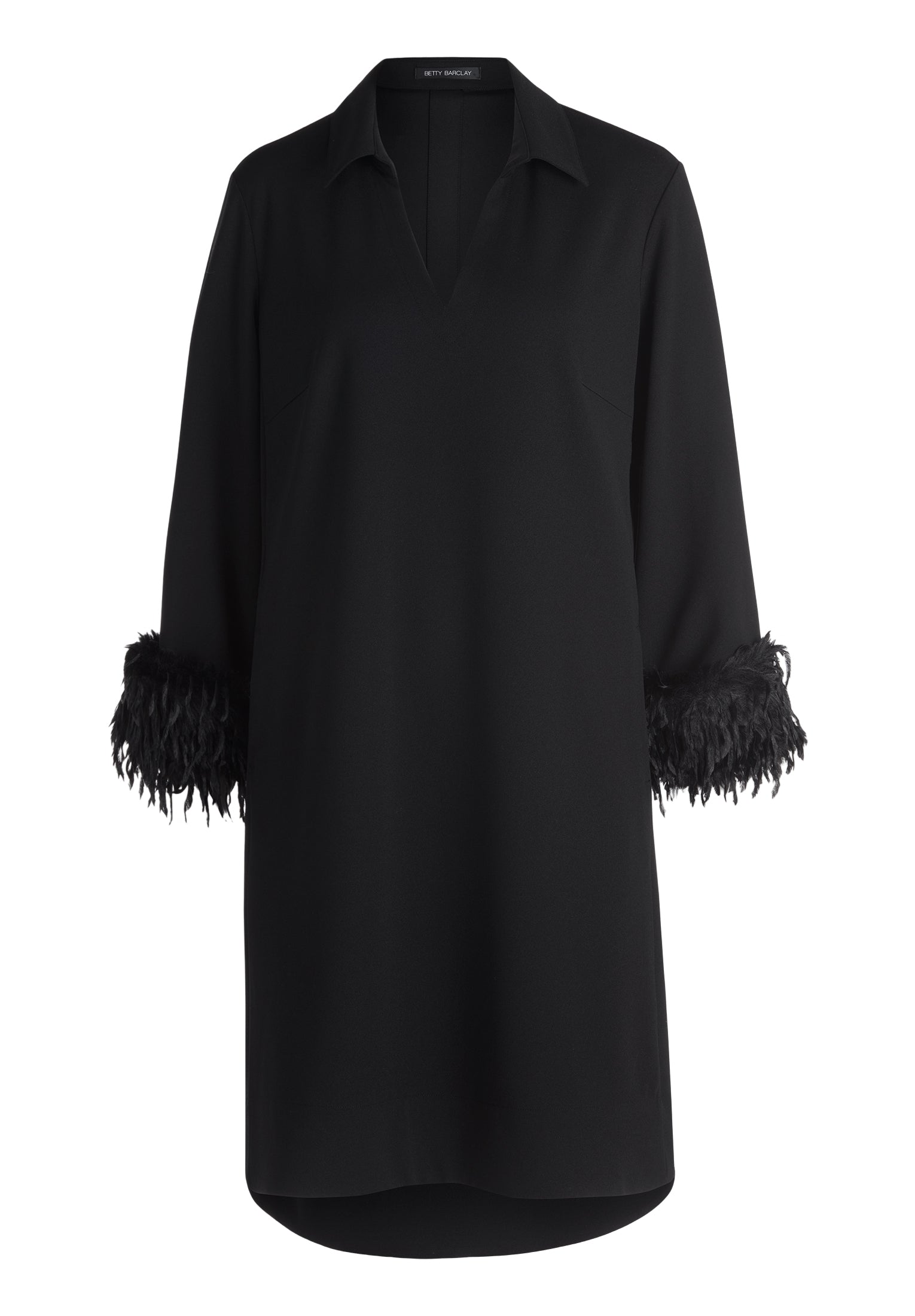 Hemdblusenkleid - Federnbesatz