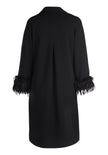 Hemdblusenkleid - Federnbesatz
