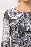 Langarmshirt - Emblem-Muster