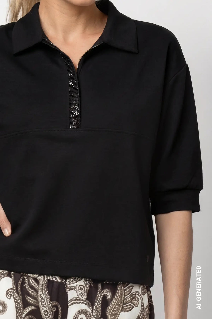 Langarmshirt - Polokragen
