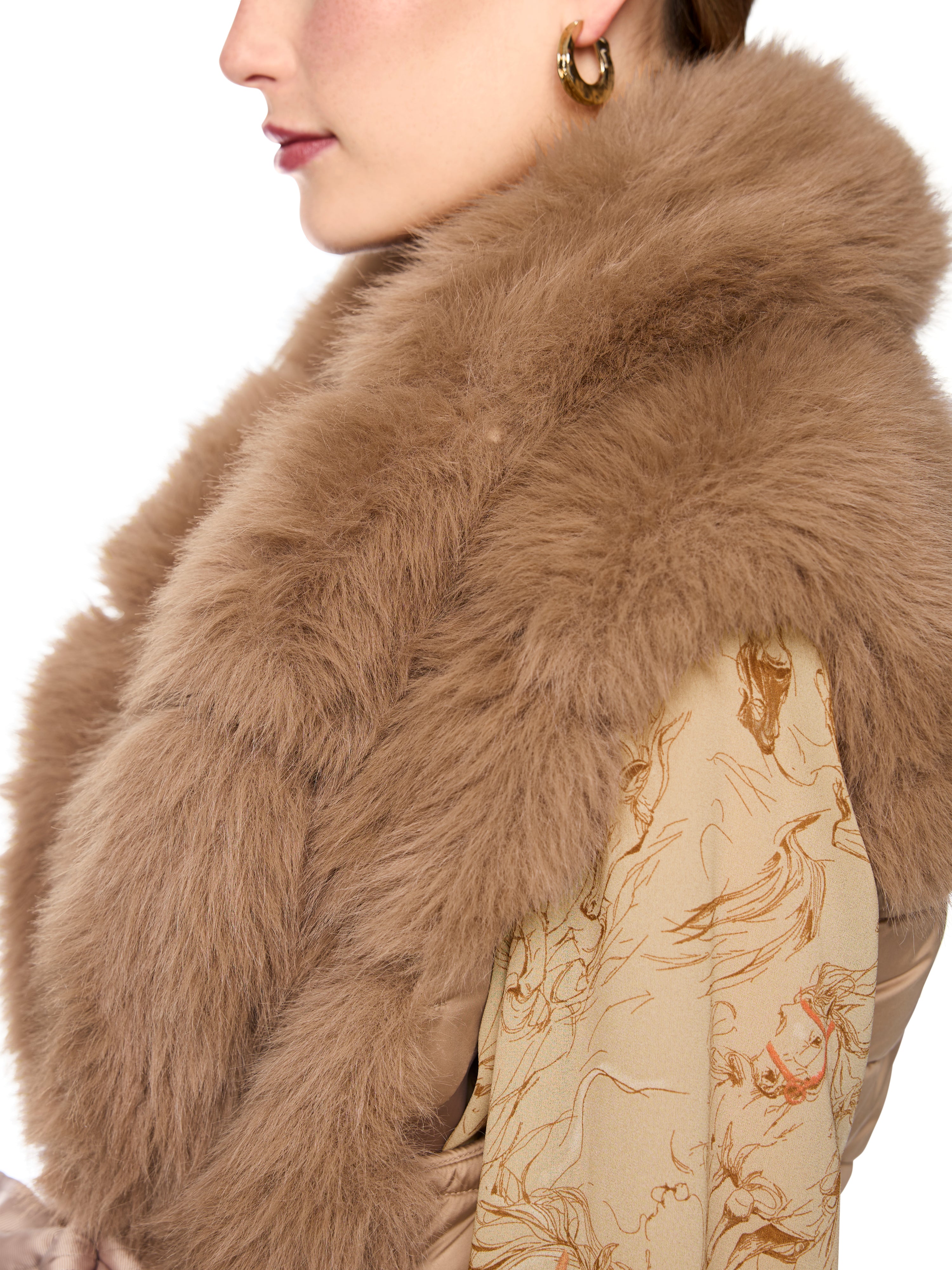 Fake-Fur-Weste - gesteppte Rückseite
