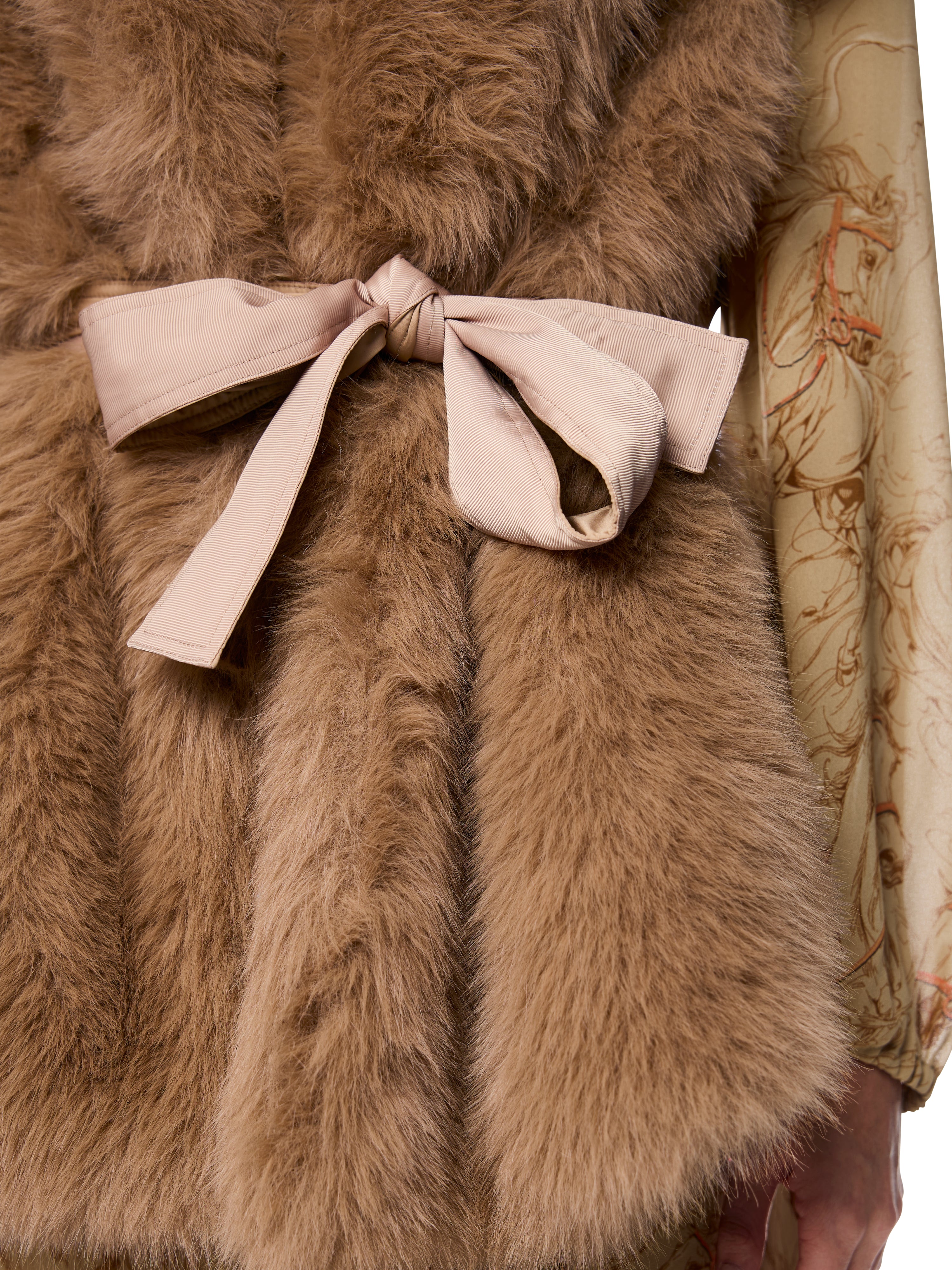 Fake-Fur-Weste - gesteppte Rückseite
