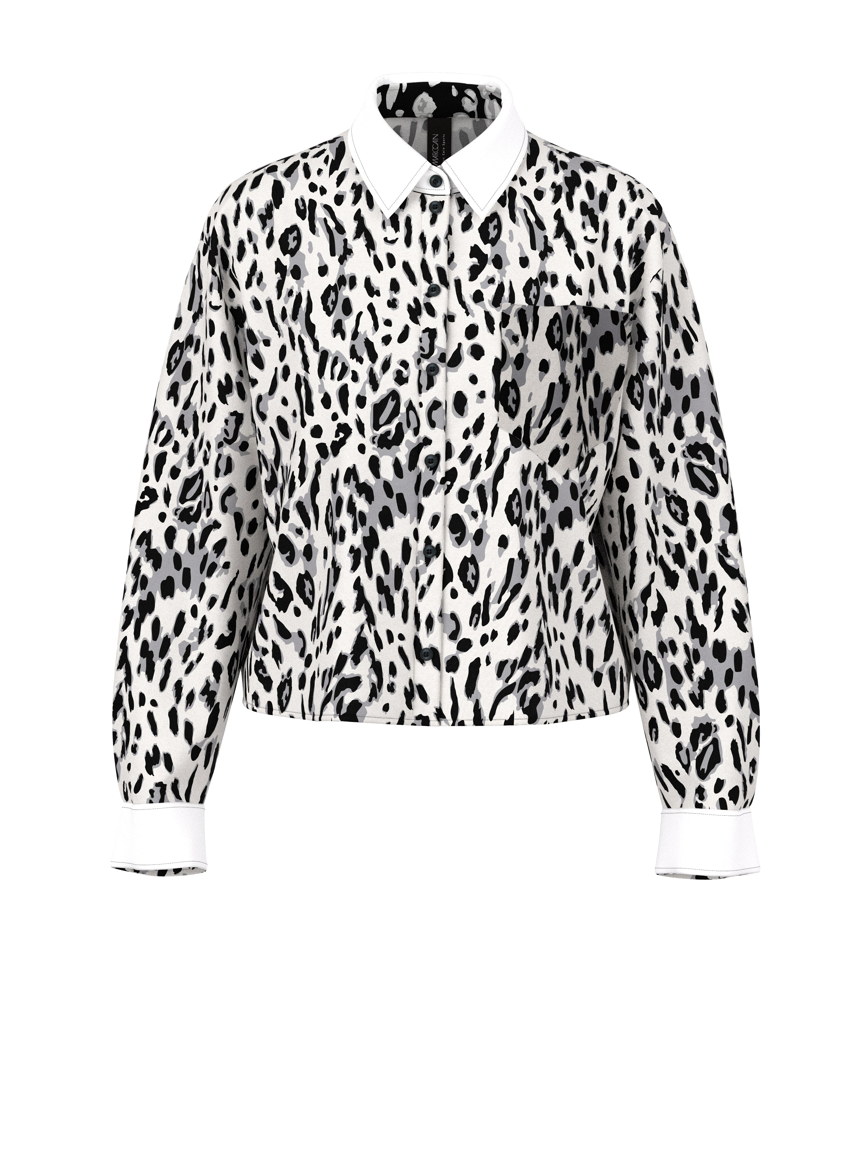 Baumwollbluse - Leo-Muster