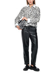 Baumwollbluse - Leo-Muster