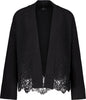 Strickjacke - Spitzenbesatz
