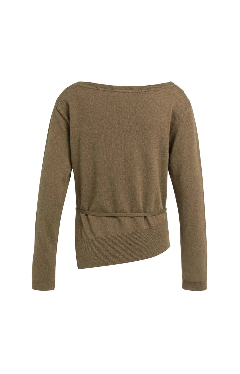 Feinstrickpullover - Bindegürtel