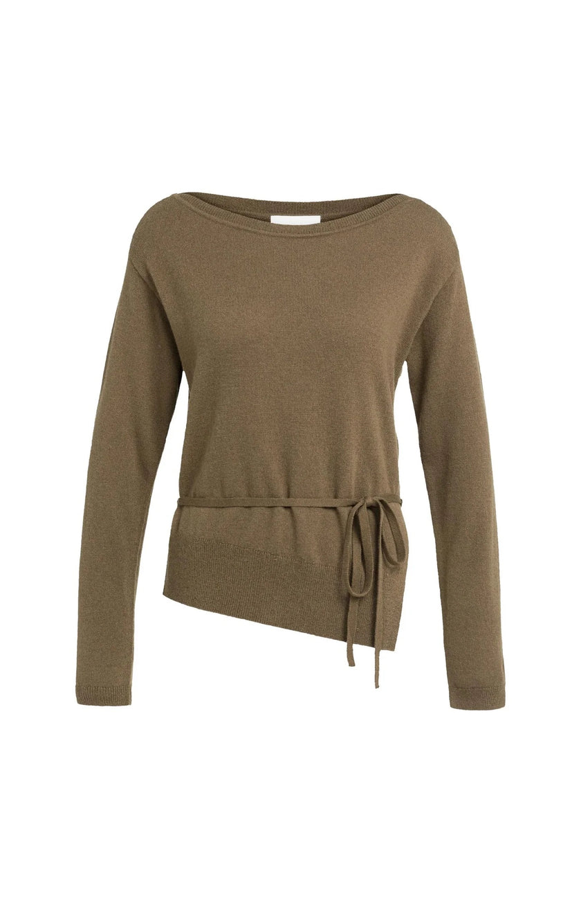 Feinstrickpullover - Bindegürtel
