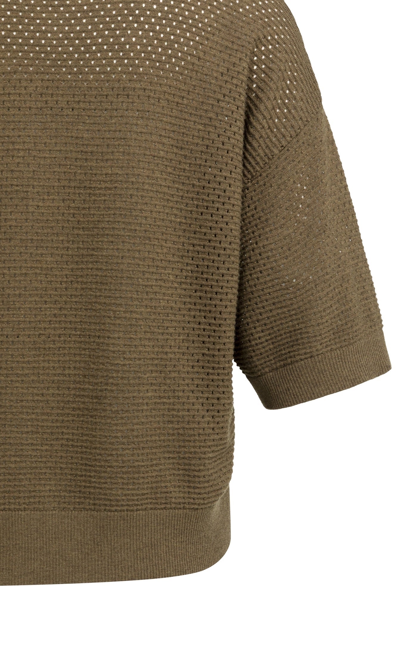 Strickjacke - Mesh-Einsatz