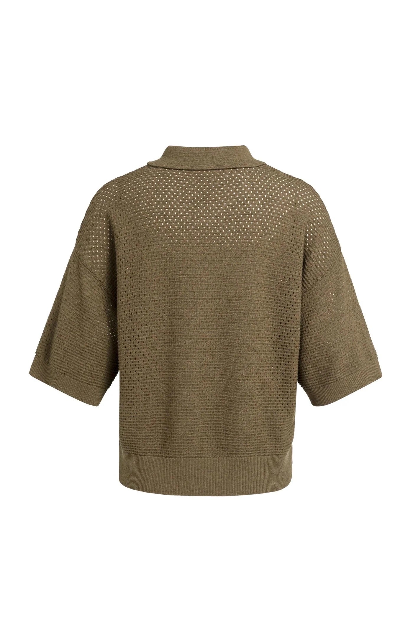 Strickjacke - Mesh-Einsatz