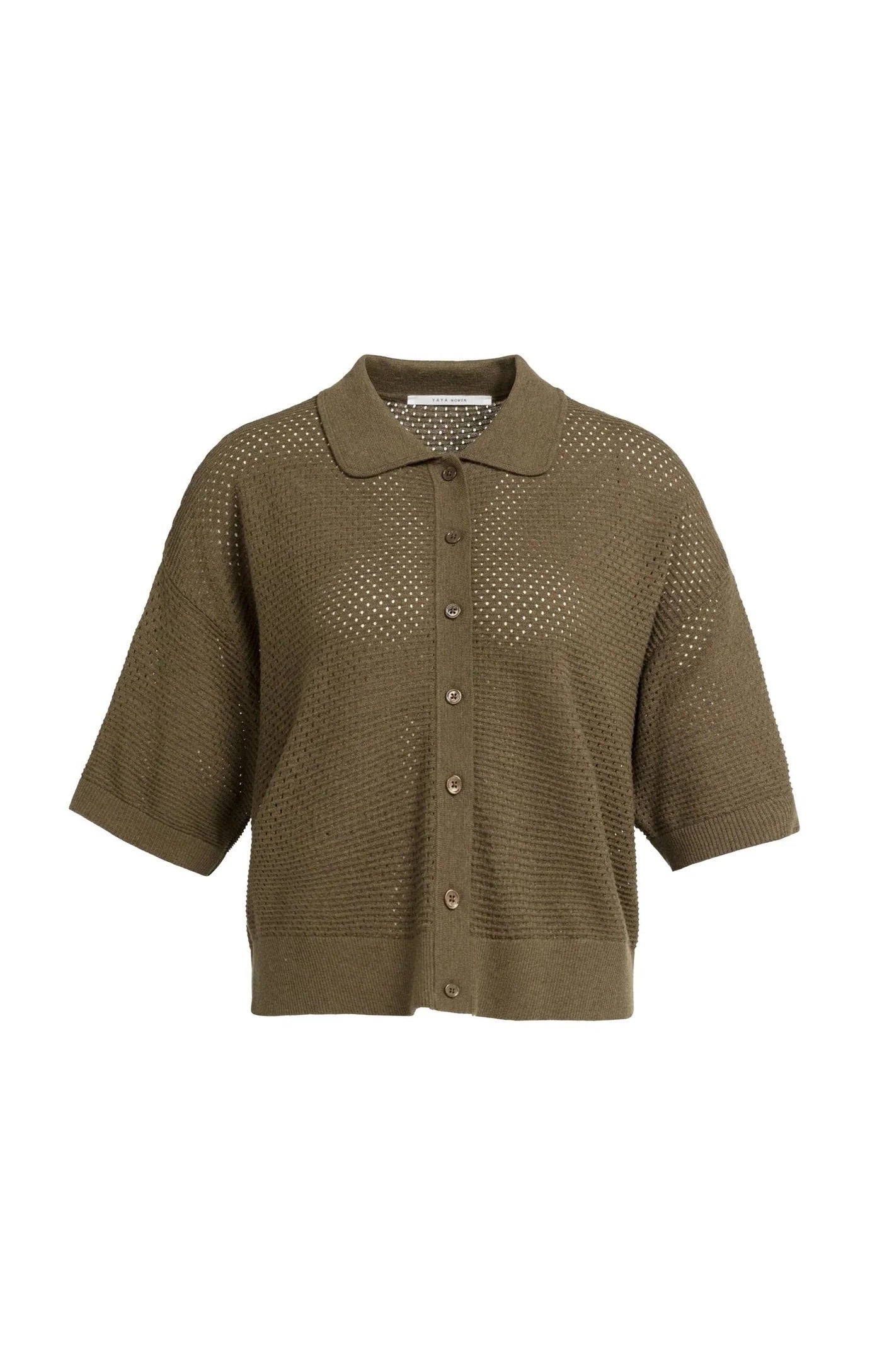 Strickjacke - Mesh-Einsatz