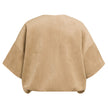 Jacke aus Velourslederimitat