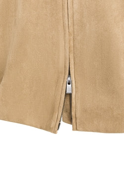 Jacke aus Velourslederimitat