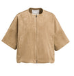 Jacke aus Velourslederimitat