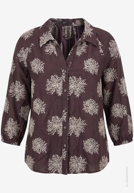 Oversized-Bluse - 3/4 Arm