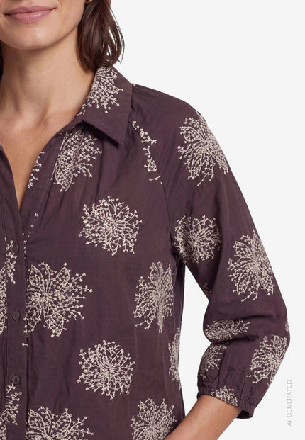 Oversized-Bluse - 3/4 Arm