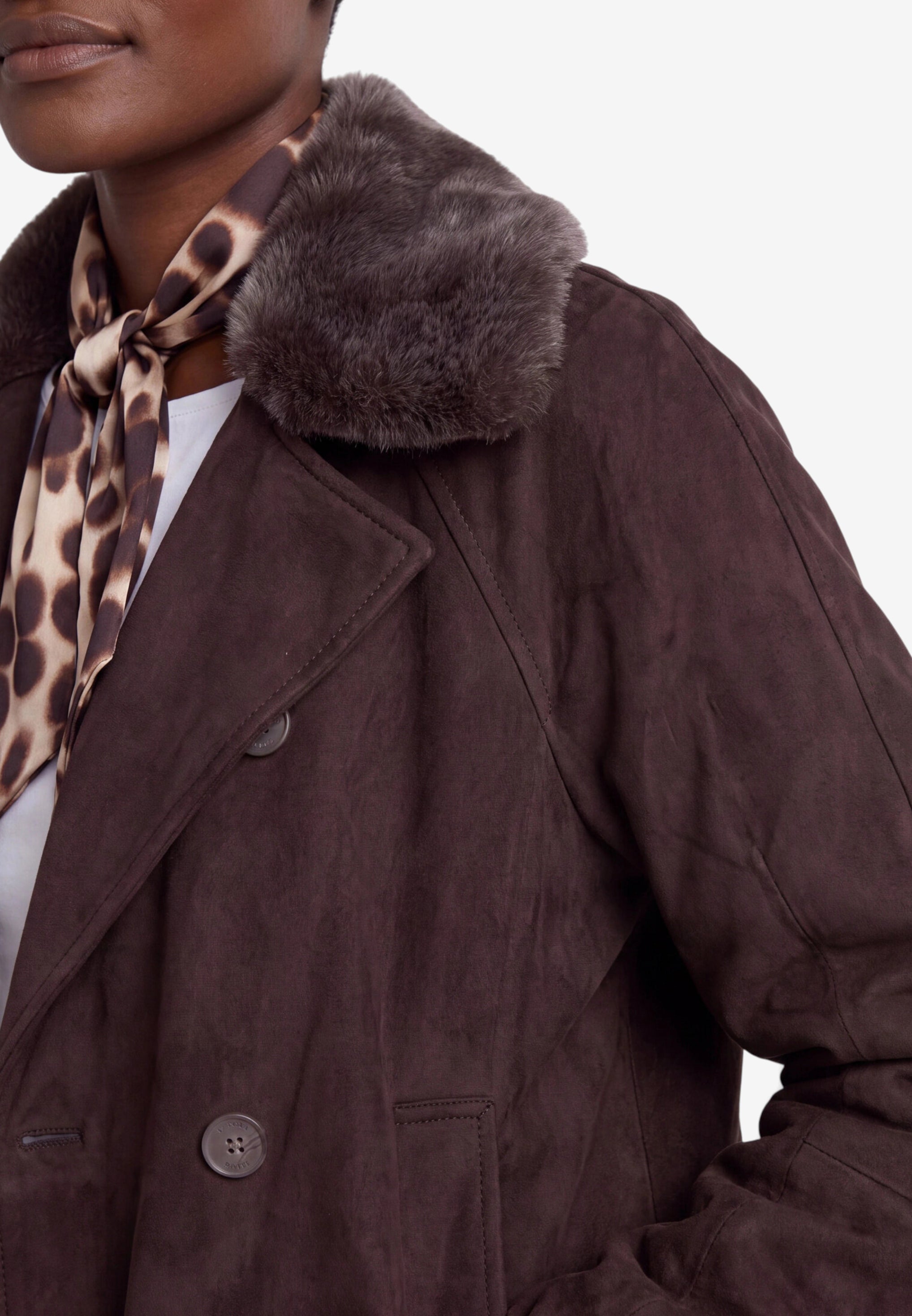 Jacke - Veloursleder-Optik
