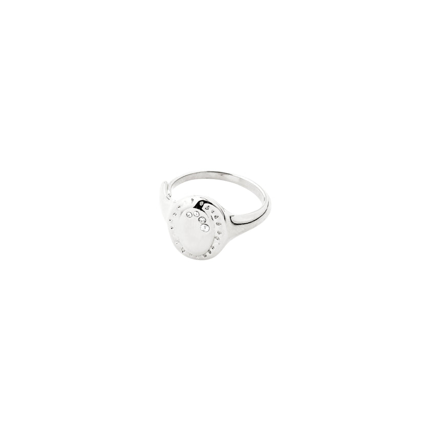 Ring - HERE - versilbert Hier spielt di