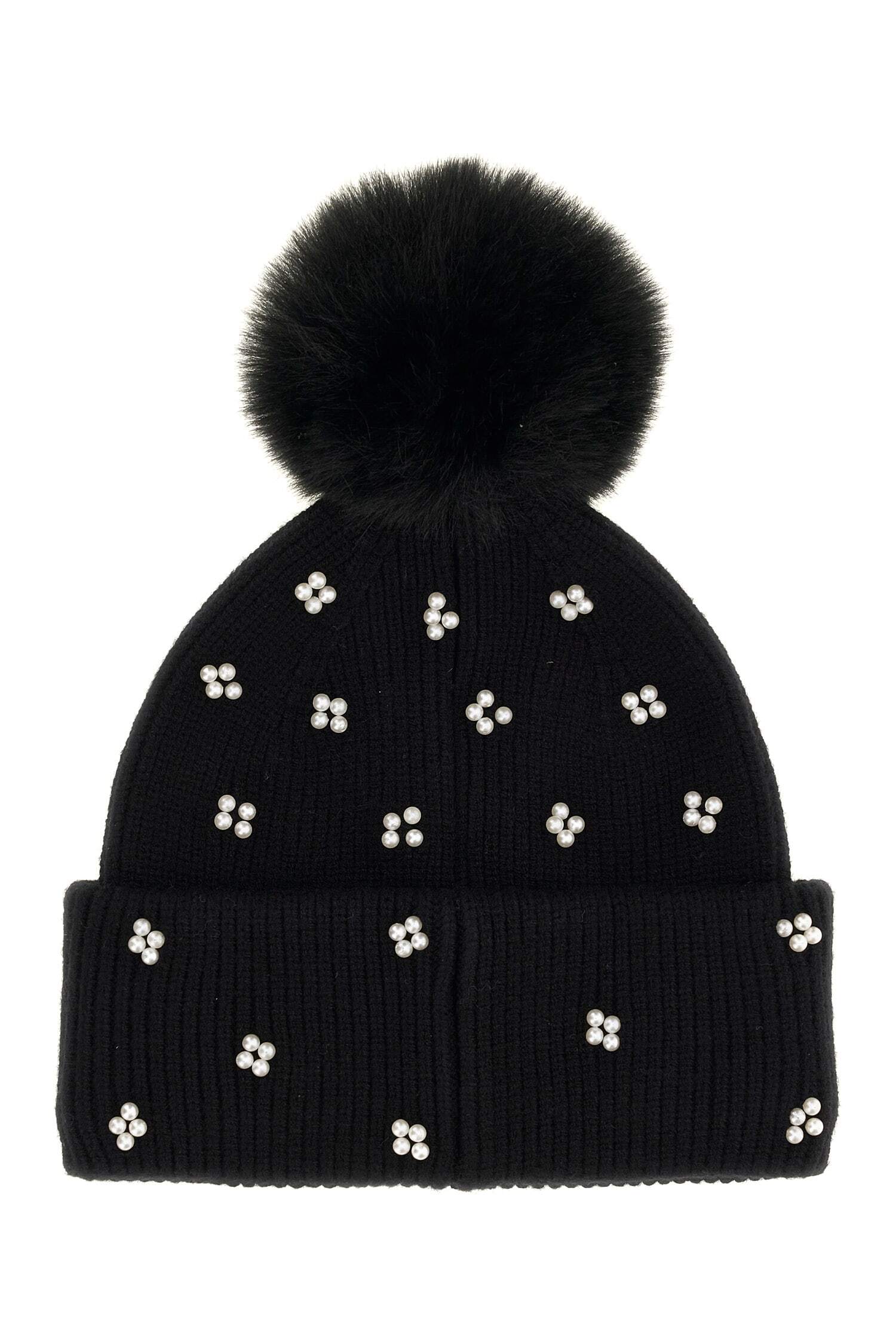 Strickmütze - Perlenbesatz