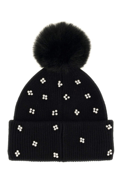 Strickmütze - Perlenbesatz