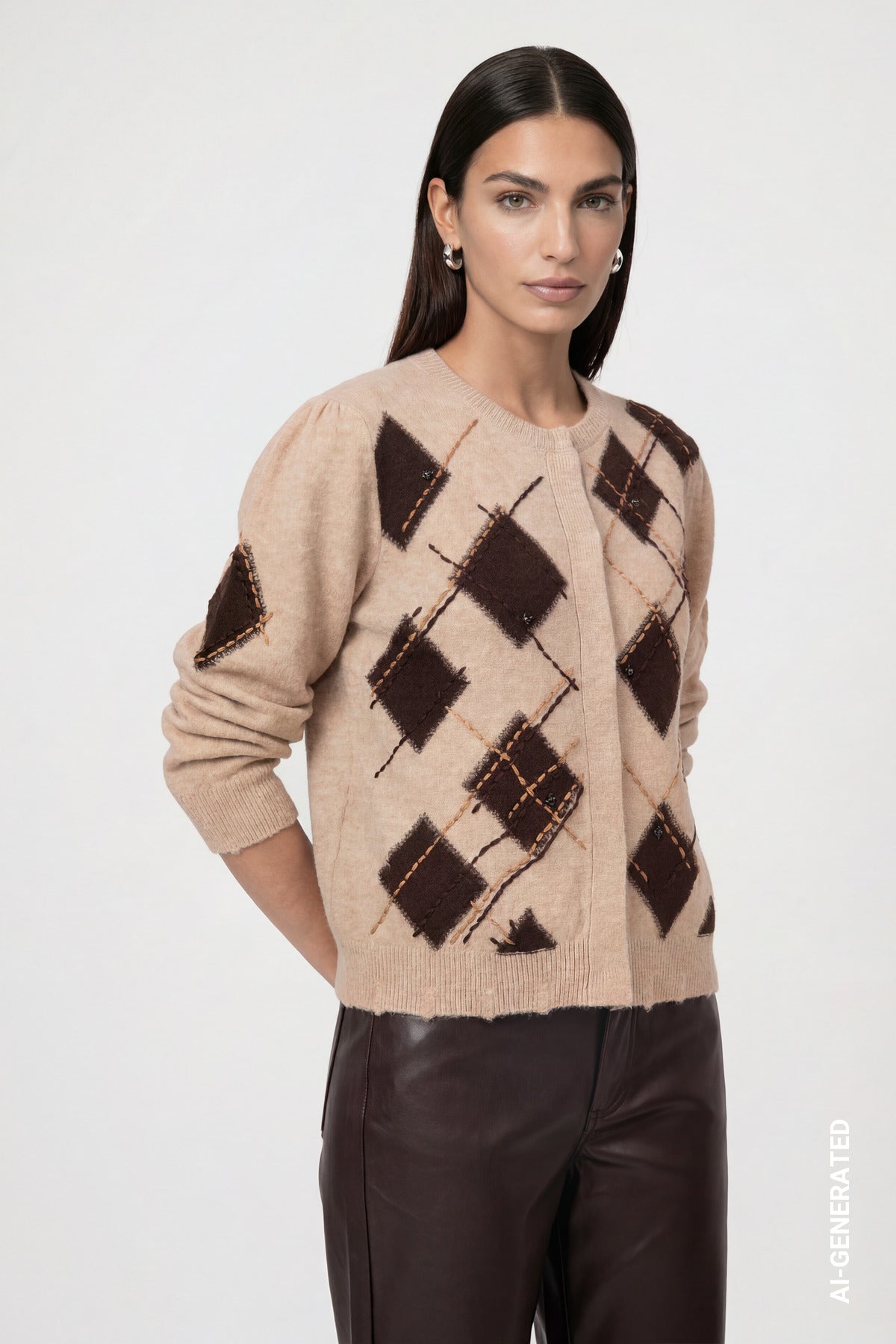Strickjacke - Wollmix
