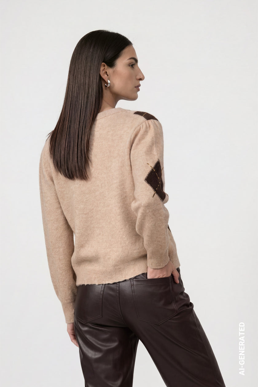 Strickjacke - Wollmix
